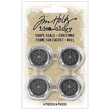 Idea-ology Tim Holtz Metal Shape Seals 4 Pcs - Christmas