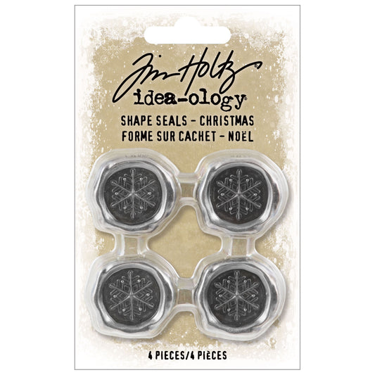 Idea-ology Tim Holtz Metal Shape Seals 4 Pcs - Christmas