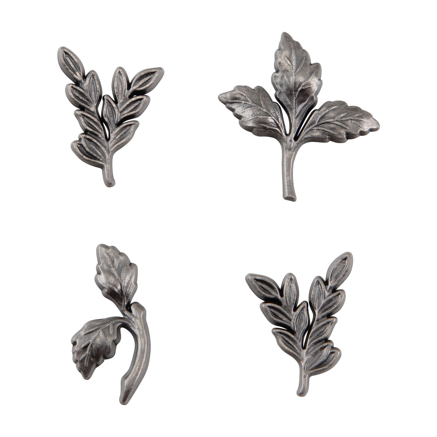 Idea-ology Tim Holtz Metal Adornments 4 Pcs - Foliage