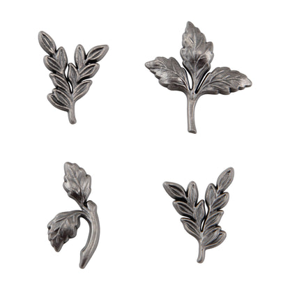 Idea-ology Tim Holtz Metal Adornments 4 Pcs - Foliage