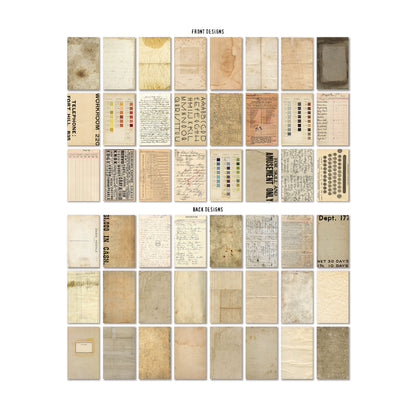 Idea-ology Tim Holtz Backdrops Double-sided Cardstock 6"x10" 24 Sheets - Volume #4