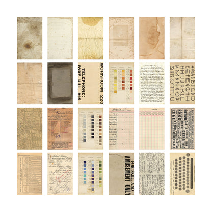 Idea-ology Tim Holtz Backdrops Double-sided Cardstock 6"x10" 24 Sheets - Volume #4