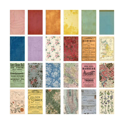 Idea-ology Tim Holtz Backdrops Double-sided Cardstock 6"x10" 24 Sheets - Volume #5