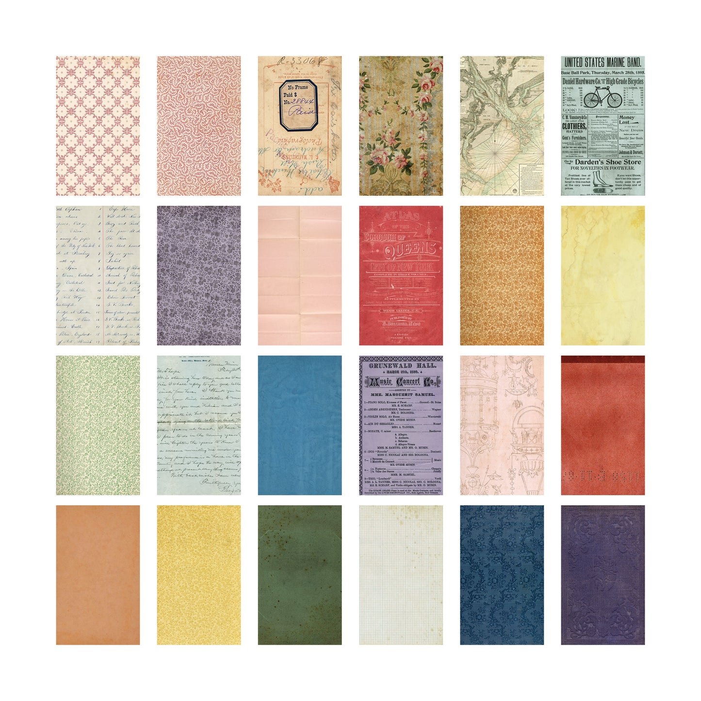Idea-ology Tim Holtz Backdrops Double-sided Cardstock 6"x10" 24 Sheets - Volume #5