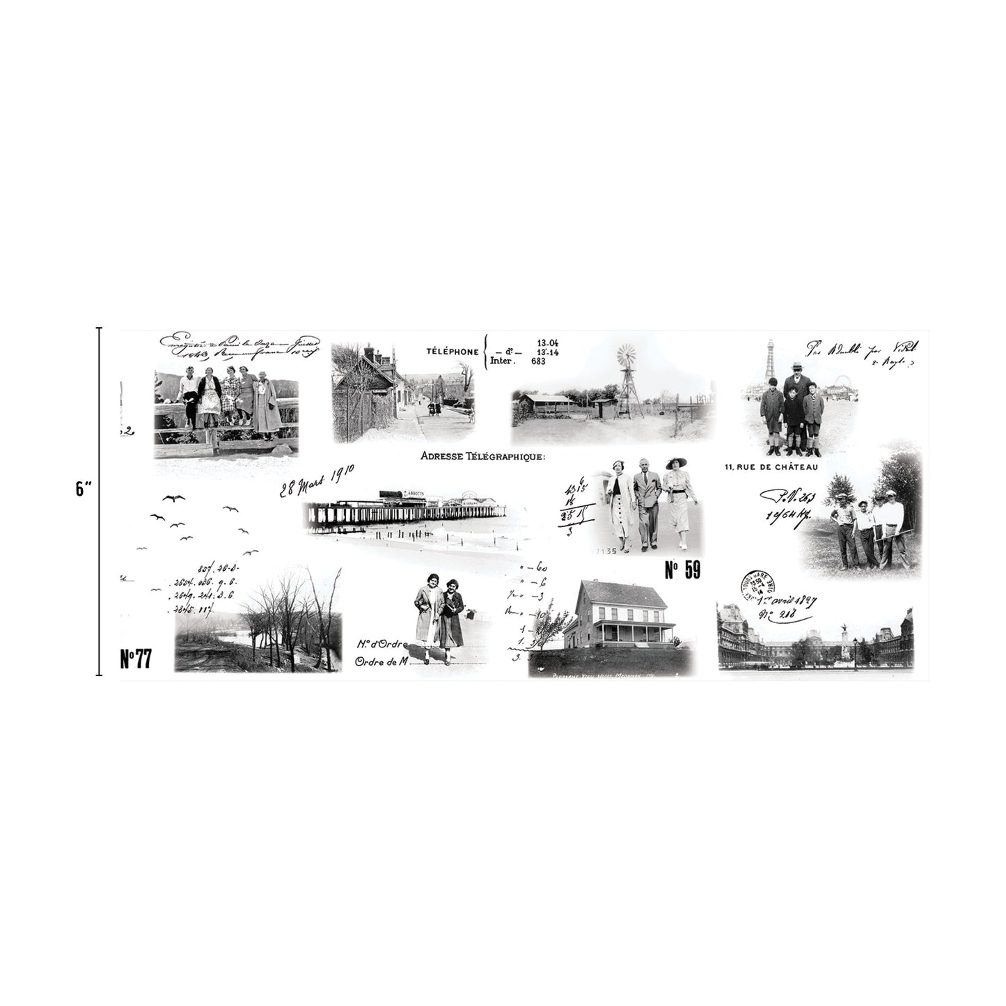 Idea-ology Tim Holtz Collage Paper 6"X6yds - Photographic