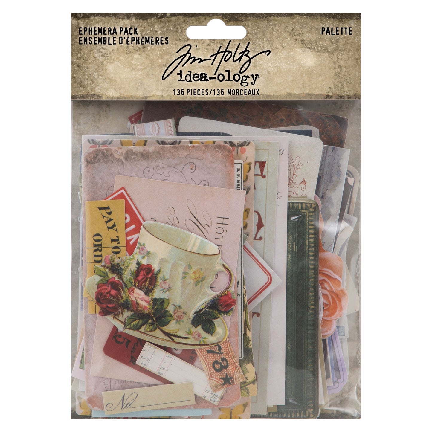 Idea-ology Tim Holtz Ephemera Pack 136 Pcs - Palette