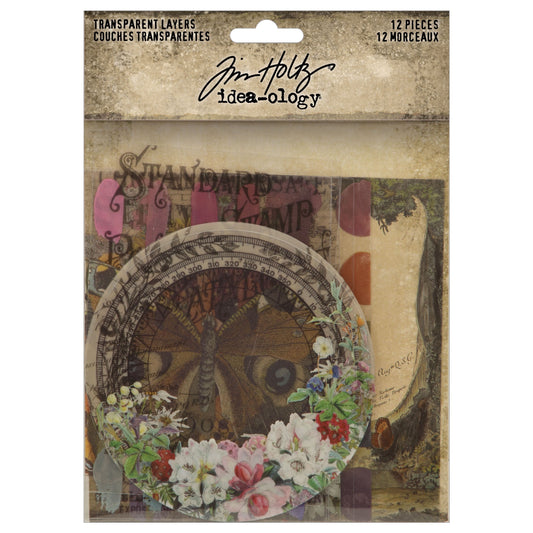 Idea-ology Tim Holtz Transparent Layers - 12 Pcs