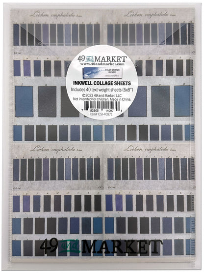 49 And Market Color Swatch: Inkwell Collage Sheets 6"X8" - 40 Pcs