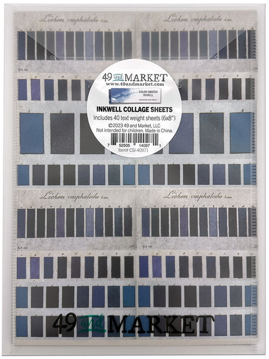 49 And Market Color Swatch: Inkwell Collage Sheets 6"X8" - 40 Pcs