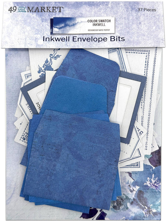 49 And Market Color Swatch: Inkwell Envelope Bits - 37 Pcs