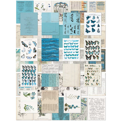 49 And Market Color Swatch: Ocean Collage Sheets 6"X8" - 40 Pcs