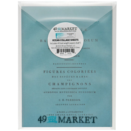 49 And Market Color Swatch: Ocean Collage Sheets 6"X8" - 40 Pcs