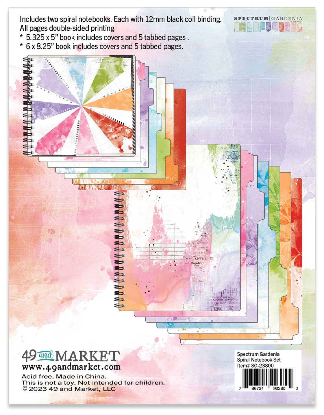 49 And Market Spectrum Gardenia Spiral Notebook Set