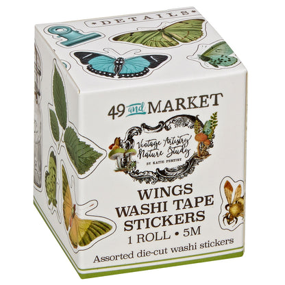 49 And Market Washi Sticker Roll - Nature Study Wings