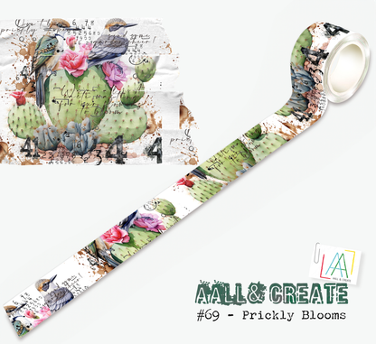 #69 - Washi Tape - Prickly Blooms