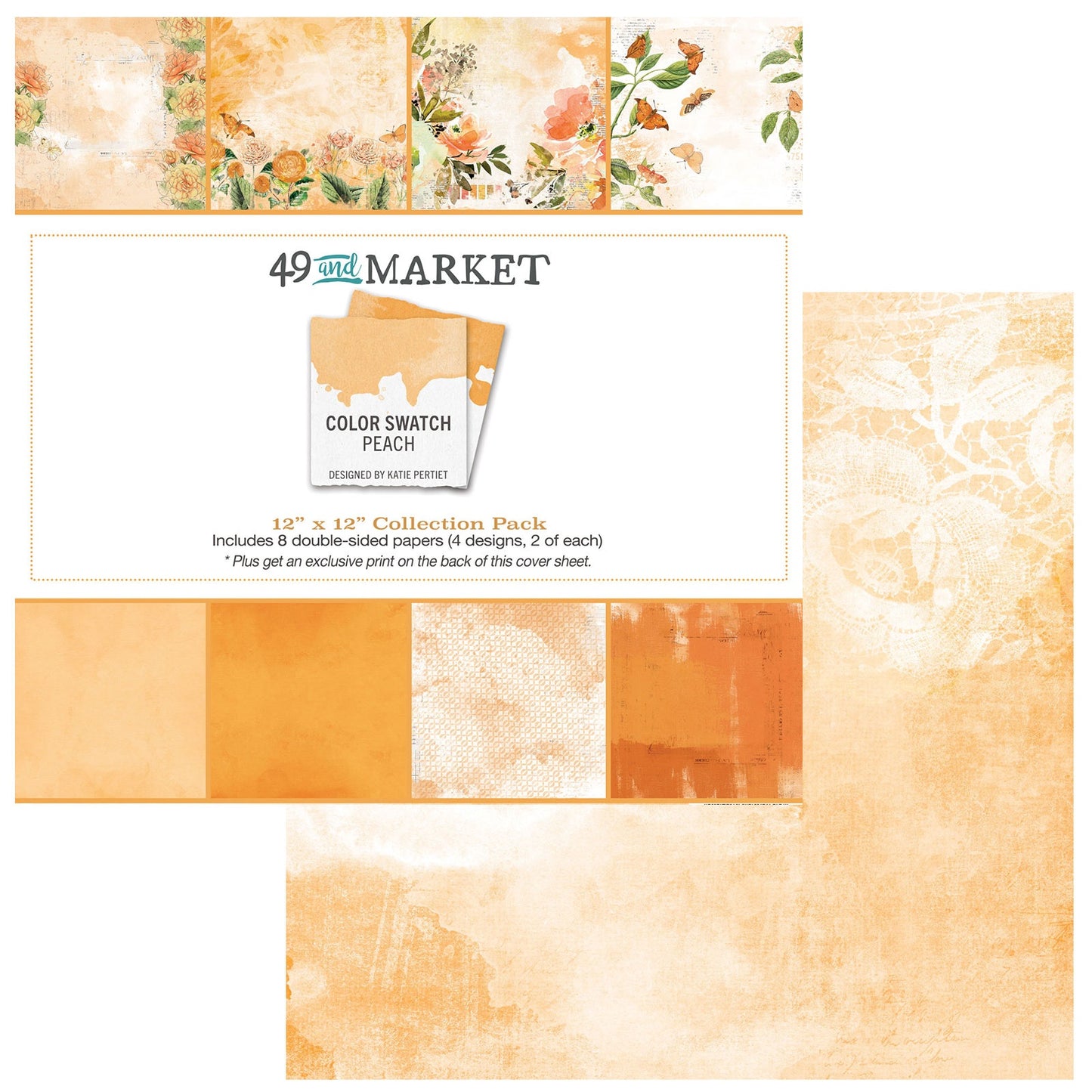 49 And Market Color Swatch: Peach Collection Pack 12"X12"