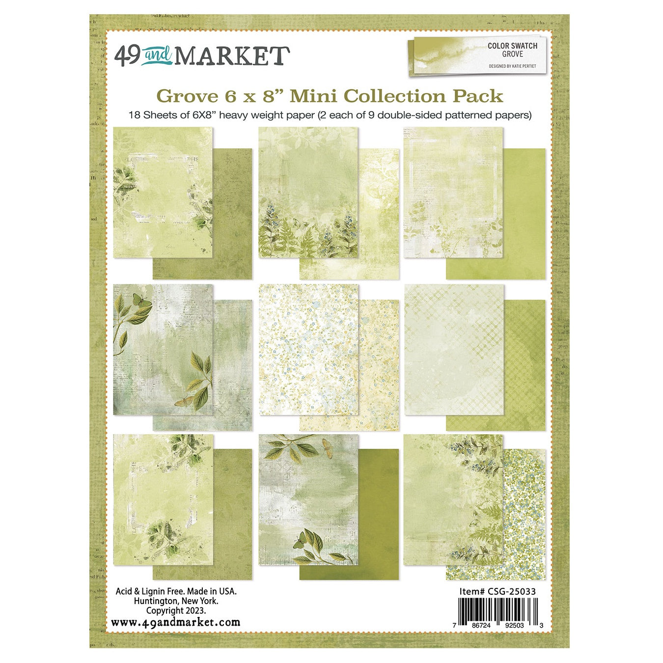 49 And Market Color Swatch: Grove Collection Pack 6"X8"