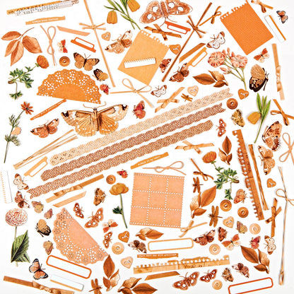 49 And Market Color Swatch: Peach Laser Cut Outs - Elements