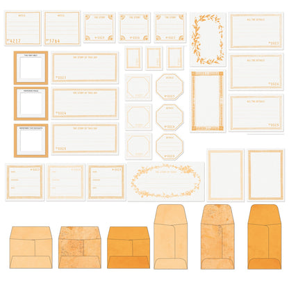 49 And Market Color Swatch: Peach Envelope Bits - 37 Pcs