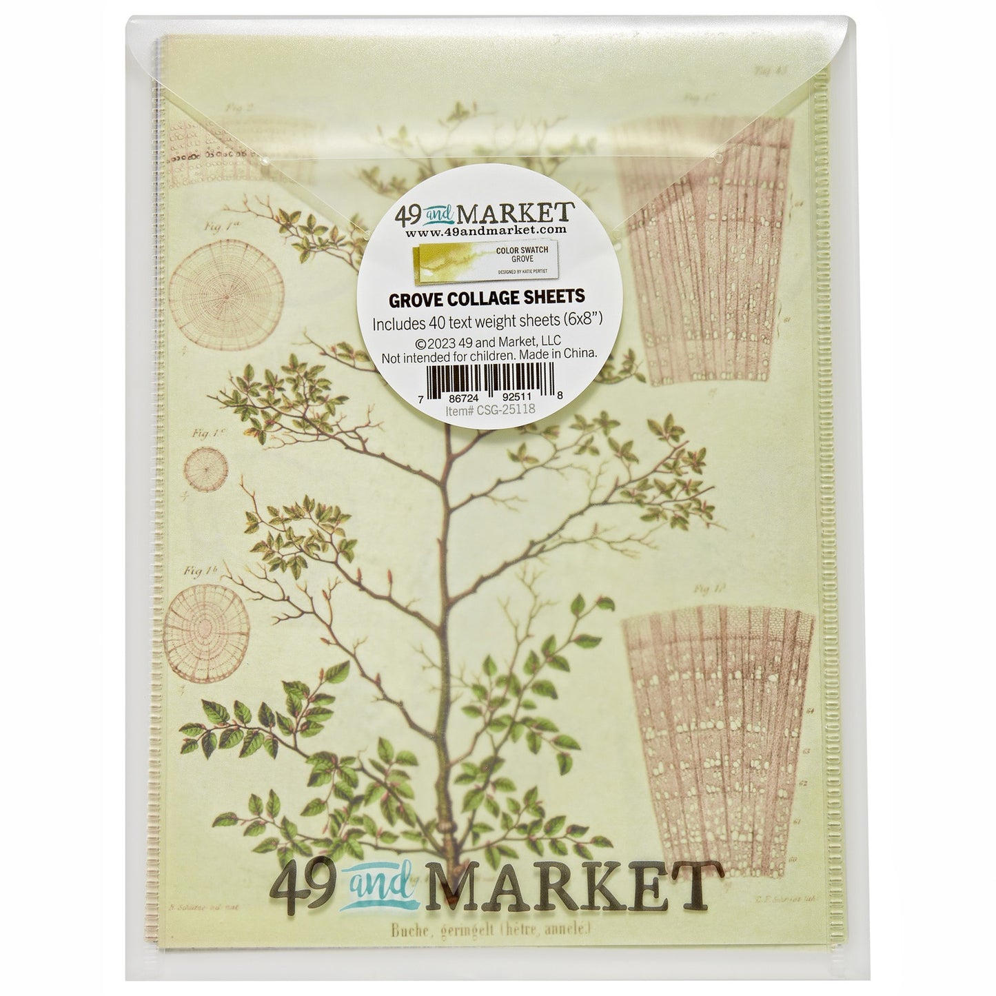 49 And Market Color Swatch: Grove Collage Sheets 6"x8" - 40 Pcs