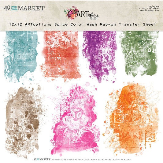 49 And Market ARToptions Spice Rub-Ons 12"X12" 1 Pc- Color Wash
