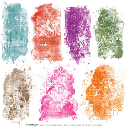 49 And Market ARToptions Spice Rub-Ons 12"X12" 1 Pc- Color Wash