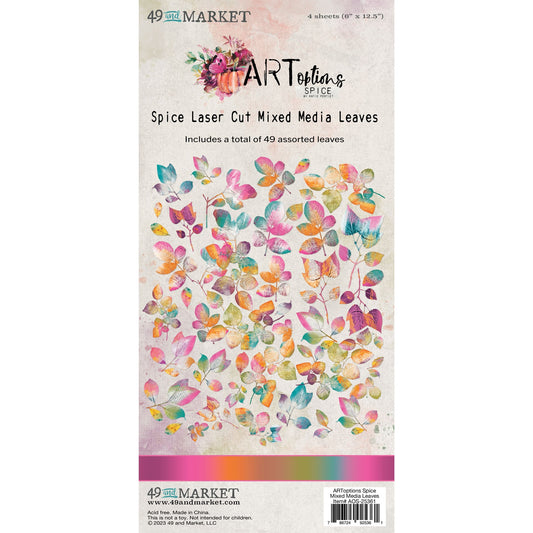 49 And Market ARToptions Spice Laser Cut Outs - Mixed Media Leaves