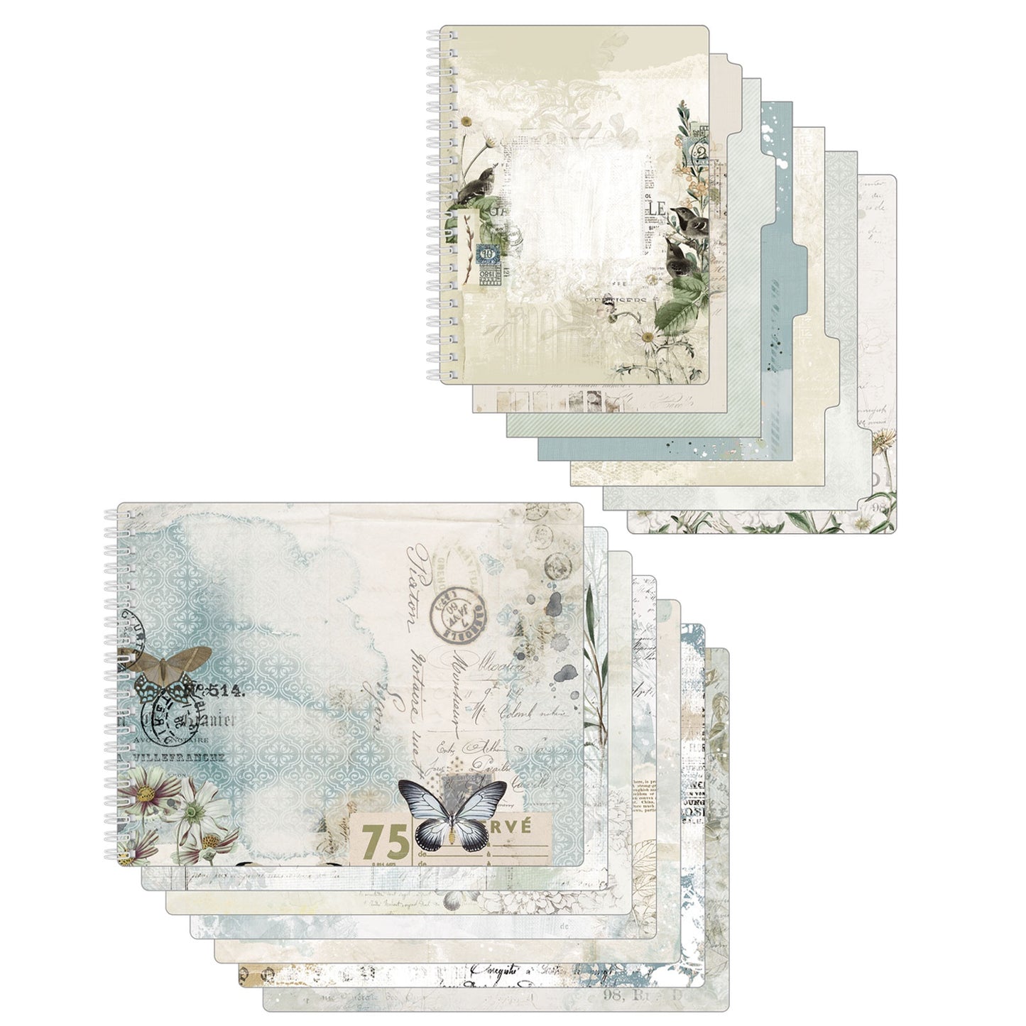 49 And Market Vintage Artistry Moonlit Garden Spiral Notebook Set