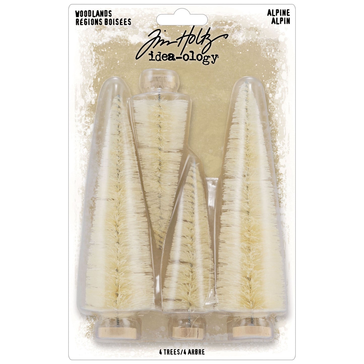 Idea-ology Tim Holtz Woodland Trees Alpine - 4 Pcs