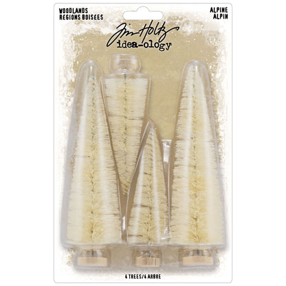 Idea-ology Tim Holtz Woodland Trees Alpine - 4 Pcs