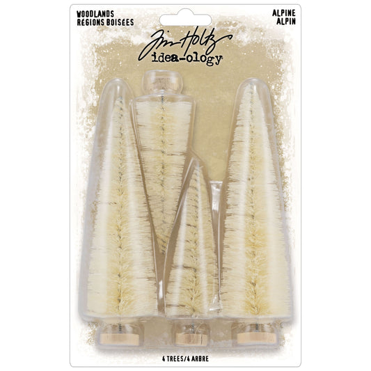 Idea-ology Tim Holtz Woodland Trees Alpine - 4 Pcs