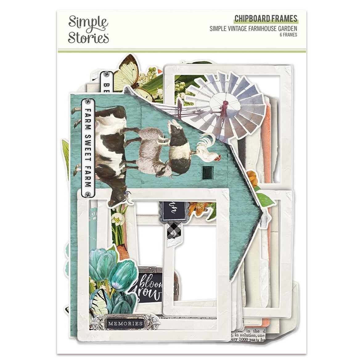 Simple Stories Simple Vintage Farmhouse Garden Chipboard Frames