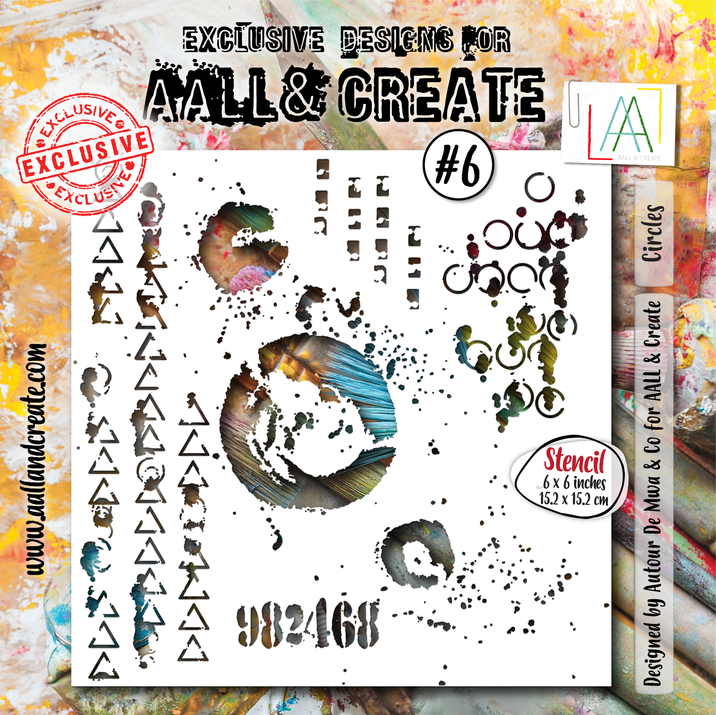 #6 - 6"x6" Stencil - Circles/Altered Geometrics
