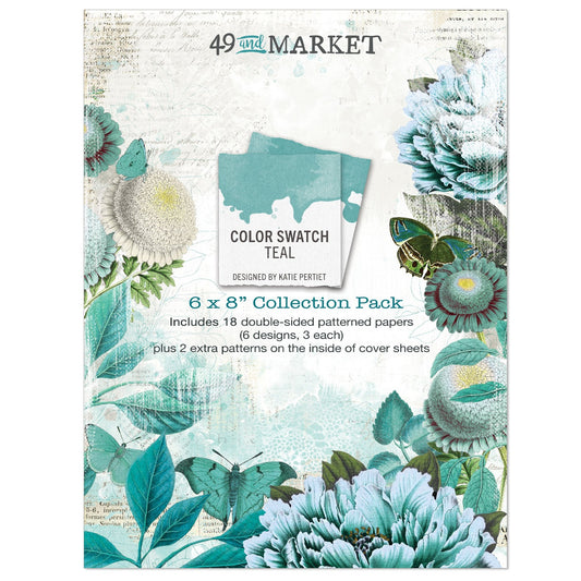 49 And Market Color Swatch: Teal Collection Pack 6"X8"