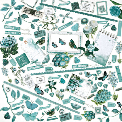 49 And Market Color Swatch: Teal Laser Cut Outs - Elements