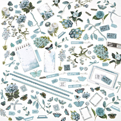 49 And Market Color Swatch: Teal Mini Laser Cut Outs - Elements
