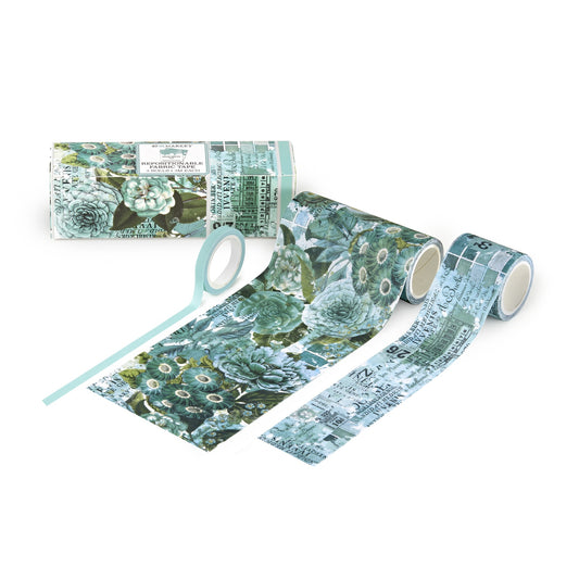 49 And Market Color Swatch: Teal Fabric Tape Assortment - 3 Rolls