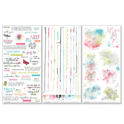 49 And Market Kaleidoscope Rub-On Transfer Set - Essentials