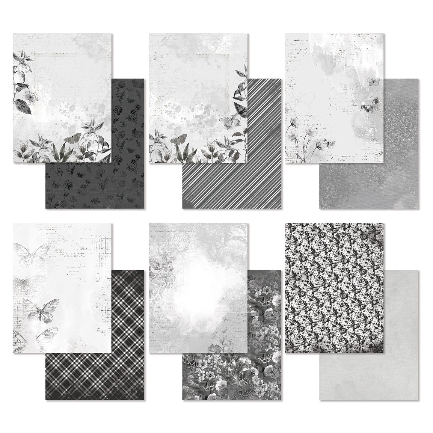 49 And Market Color Swatch: Charcoal Collection Pack 6"X8"