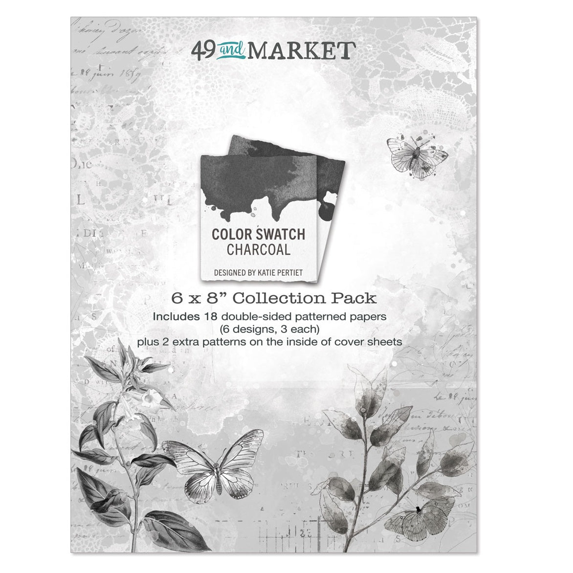 49 And Market Color Swatch: Charcoal Collection Pack 6"X8"