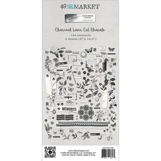 49 And Market Color Swatch: Charcoal Laser Cut Outs - Elements
