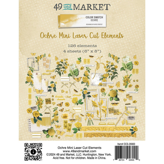 49 And Market Color Swatch: Ochre Mini Laser Cut Outs - Elements
