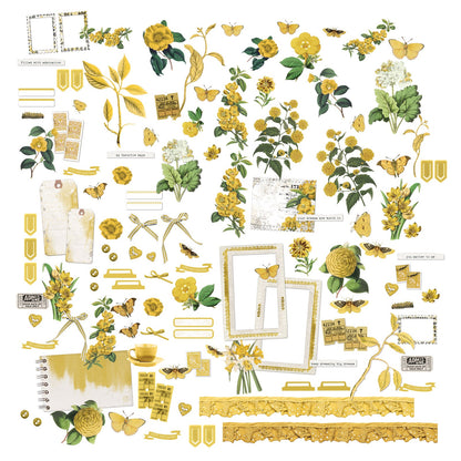 49 And Market Color Swatch: Ochre Mini Laser Cut Outs - Elements
