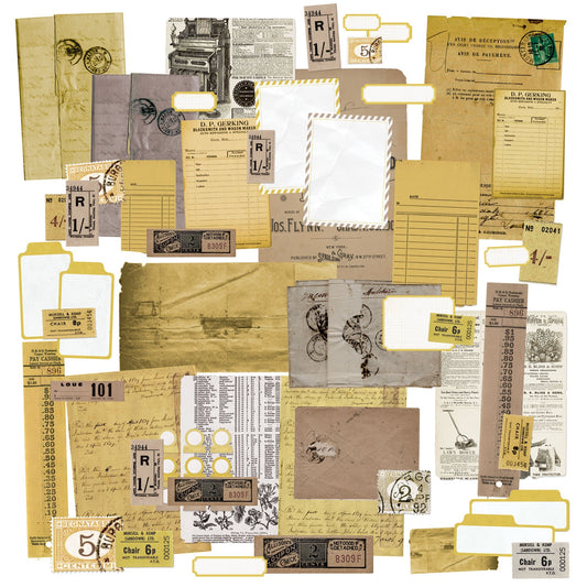49 And Market Color Swatch: Ochre Ephemera Stackers - 60 Pcs