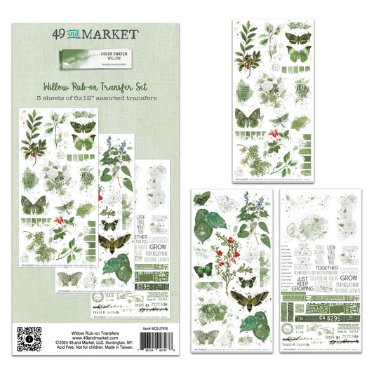 49 And Market Color Swatch: Willow Rub-On Transfer Set
