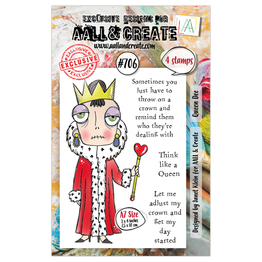 #706 - A7 Clear Stamp Set - Queen Dee