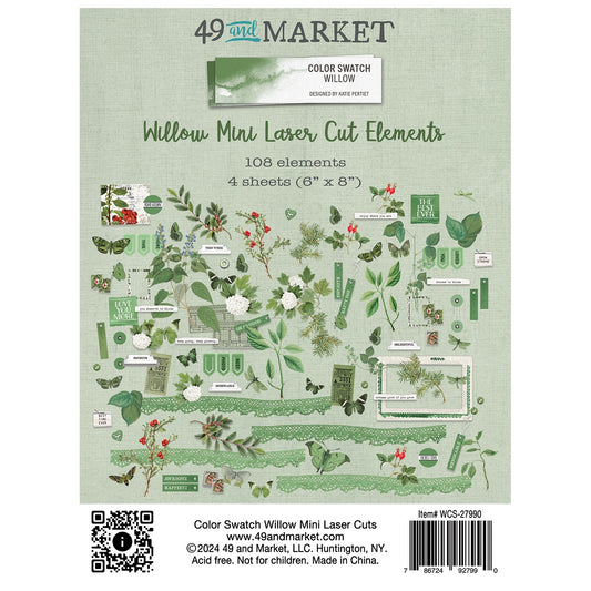 49 And Market Color Swatch: Willow Mini Laser Cut Outs - Elements