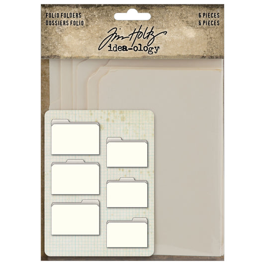 Idea-ology Tim Holtz Folio Folders - 6 Pieces