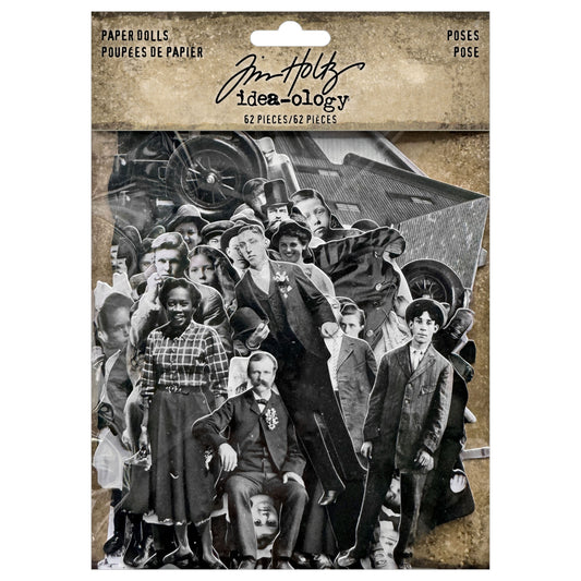 Idea-ology Tim Holtz Paper Doll Poses-62 Pieces