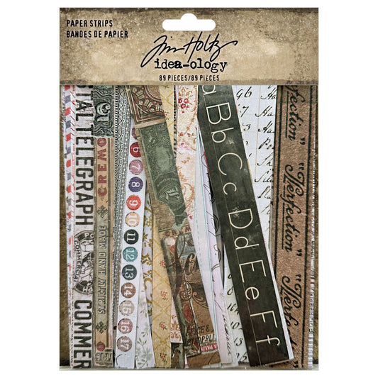 Idea-ology Tim Holtz Paper Strips - 89 Pieces